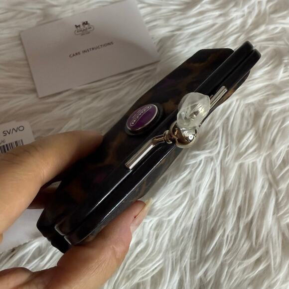 NWT Coach y2k Sis Ocelot Cheetah Kisslock Coin Purse - Picture 8 of 9